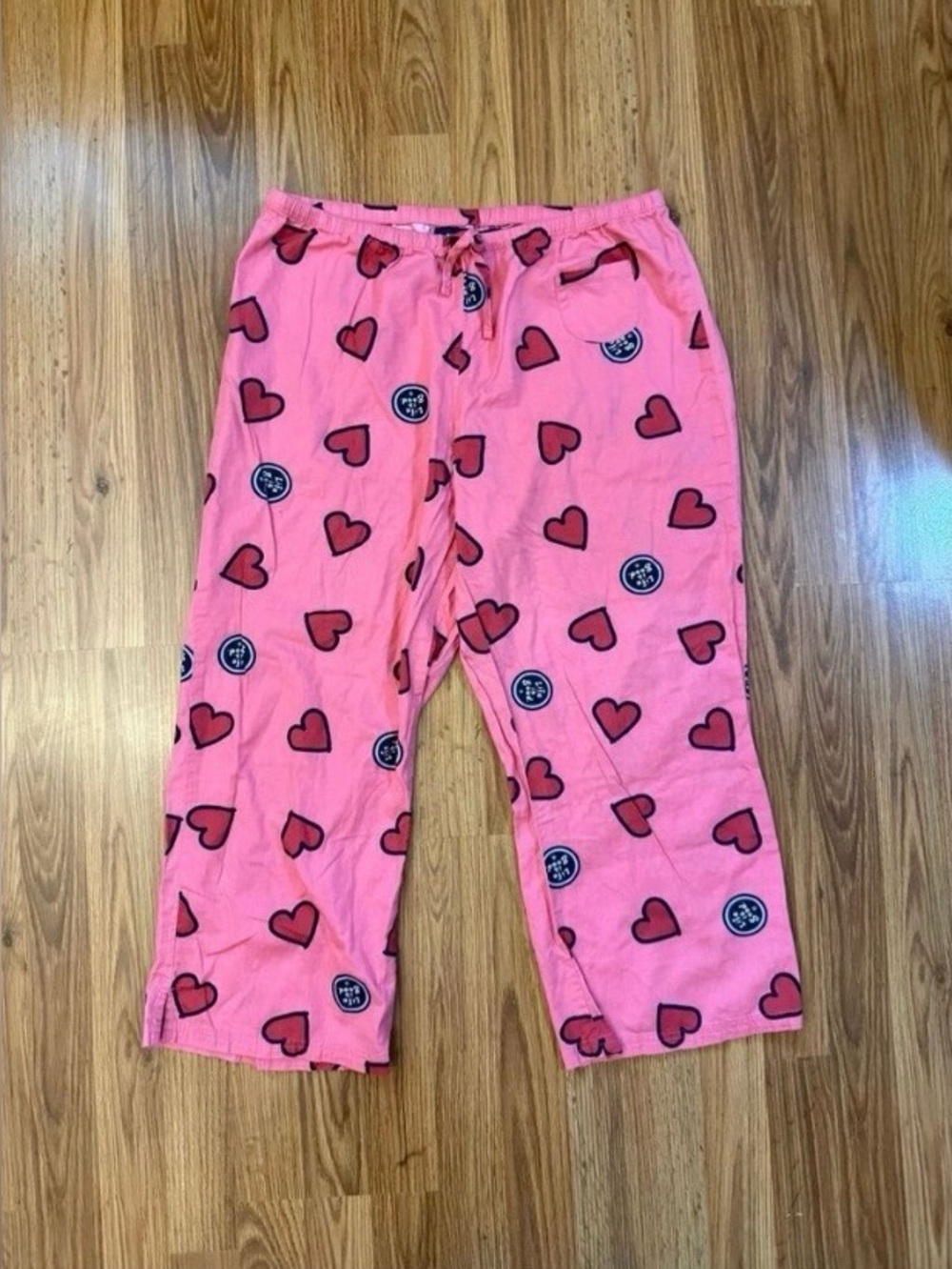 Life Is Good Cotton Sleep Pants Crop LARGE